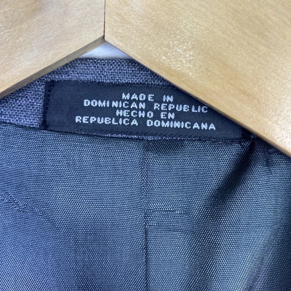 David Taylor Blazer Gray 46L Crested Gold Buttons Wool Blend Academia Regency